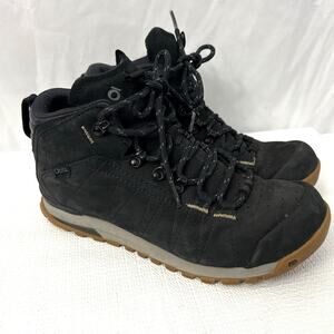 Oboz Bozeman Mid Hiking Boots Womens 6.5 Black Leather